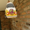 front view of VW Bus Felted Birdhouse