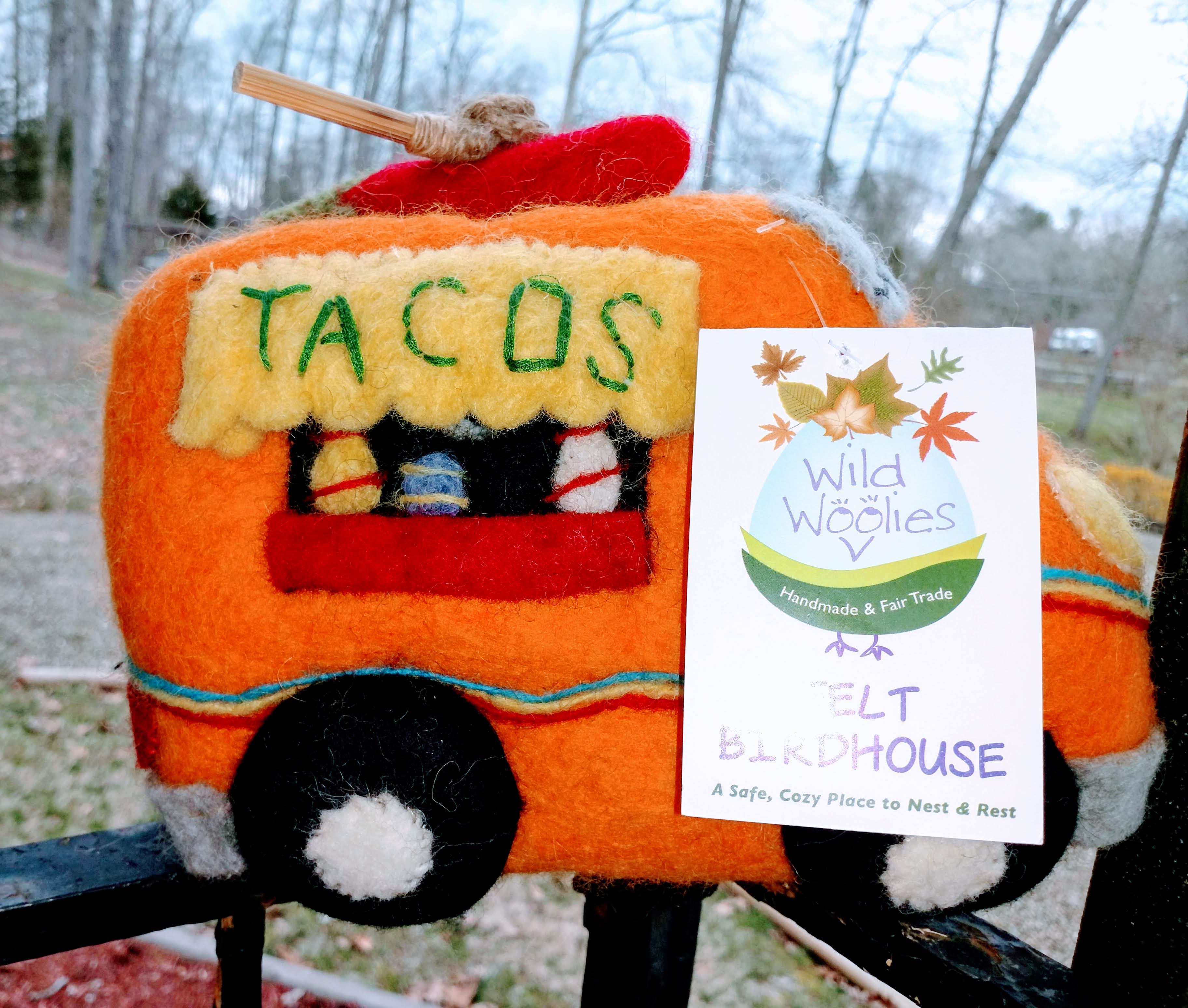 Taco Truck Felted Birdhouse